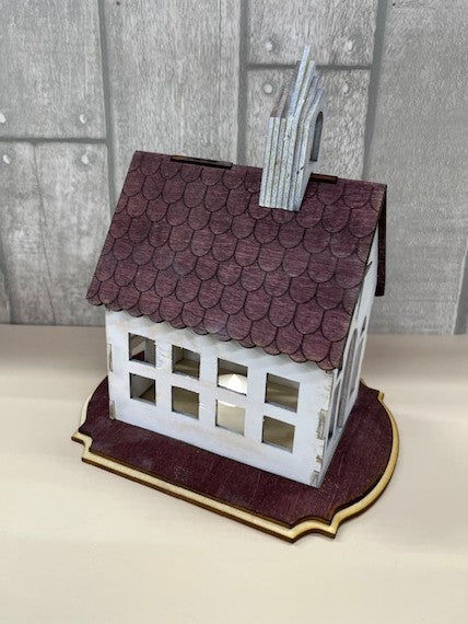 Rustic Church Tea Light Holder