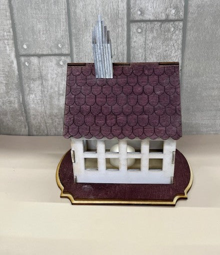 Rustic Church Tea Light Holder