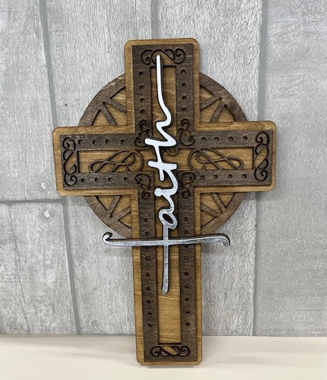 Wooden Cross with FAITH – 11.5" x 7.5"