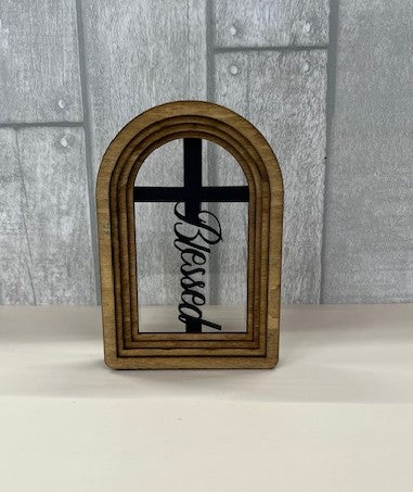 Interchangeable Faith Word Window Frame Display