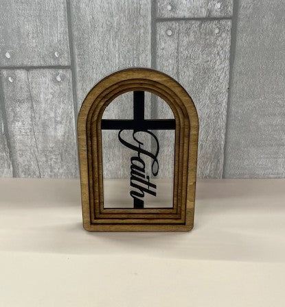 Interchangeable Faith Word Window Frame Display